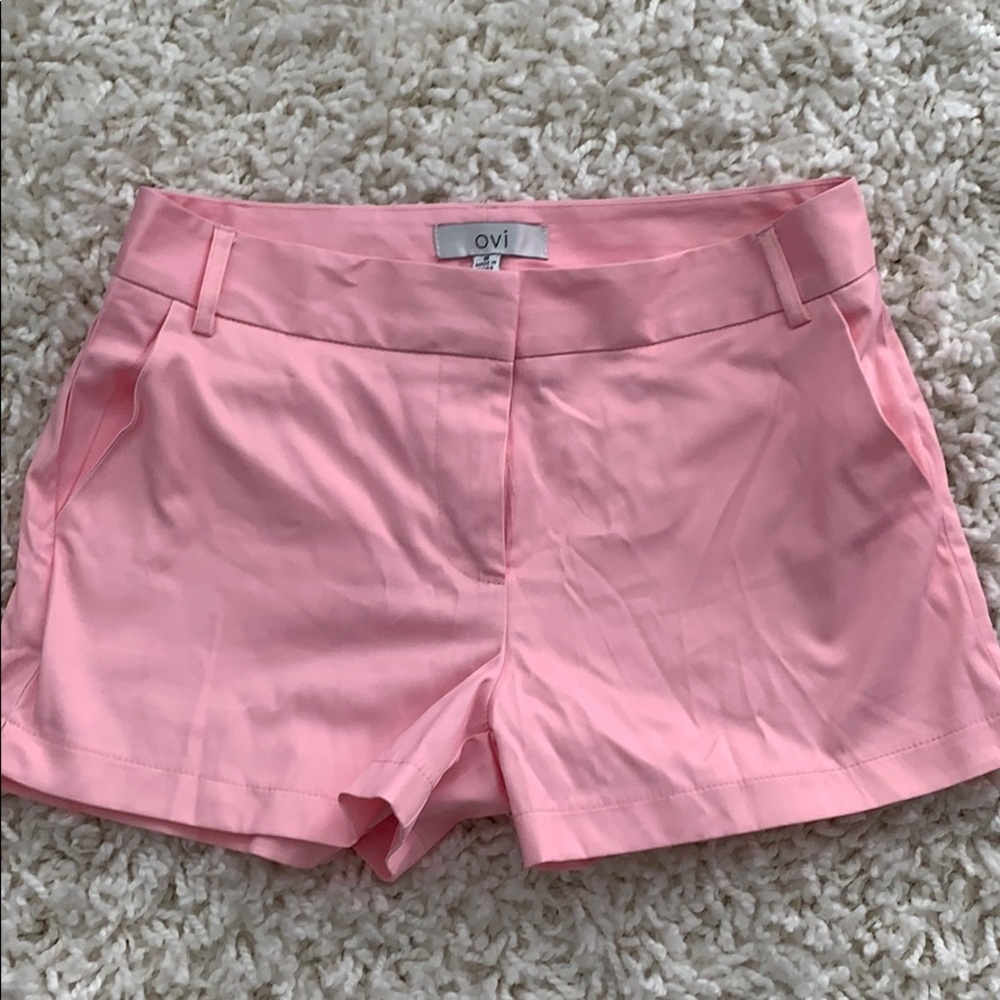 Silky pink Ovi shorts, size Small